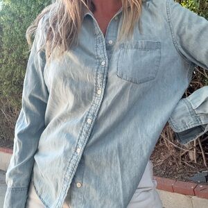 GAP Faded Blue Denim “Perfect Shirt”